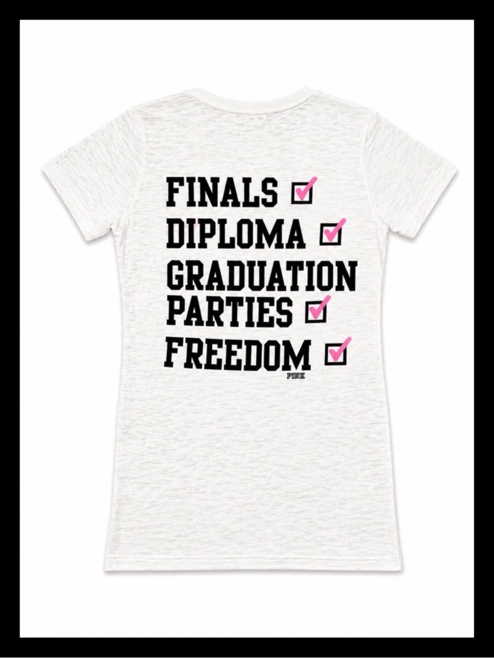 💕ⓅⒾⓃⓀ ⓋⓈ Y2K/HTF/RARE Burnout Style     Graphic Campus Party V-Neck Tee✨EUC✨💕